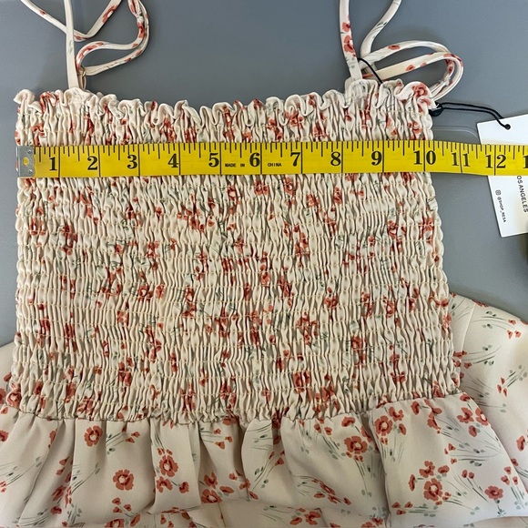 NWT RESA Ashley Midi Dress Ditsy Floral Smocked Lightweight Side Slit Summer S - Picture 11 of 16